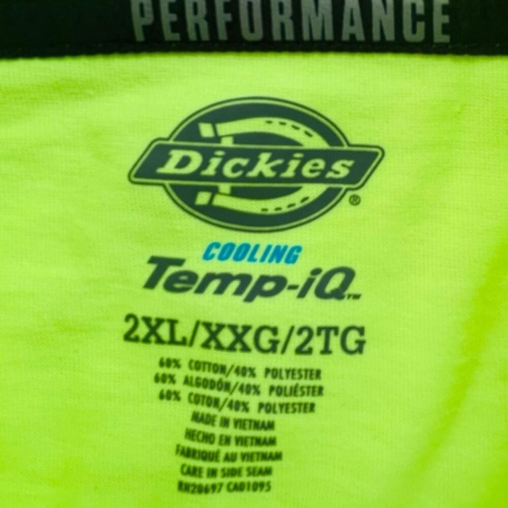 Dickies Men's Green and Yellow Hoodie - Picture 7 of 8